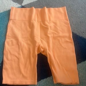 Orange biker shorts